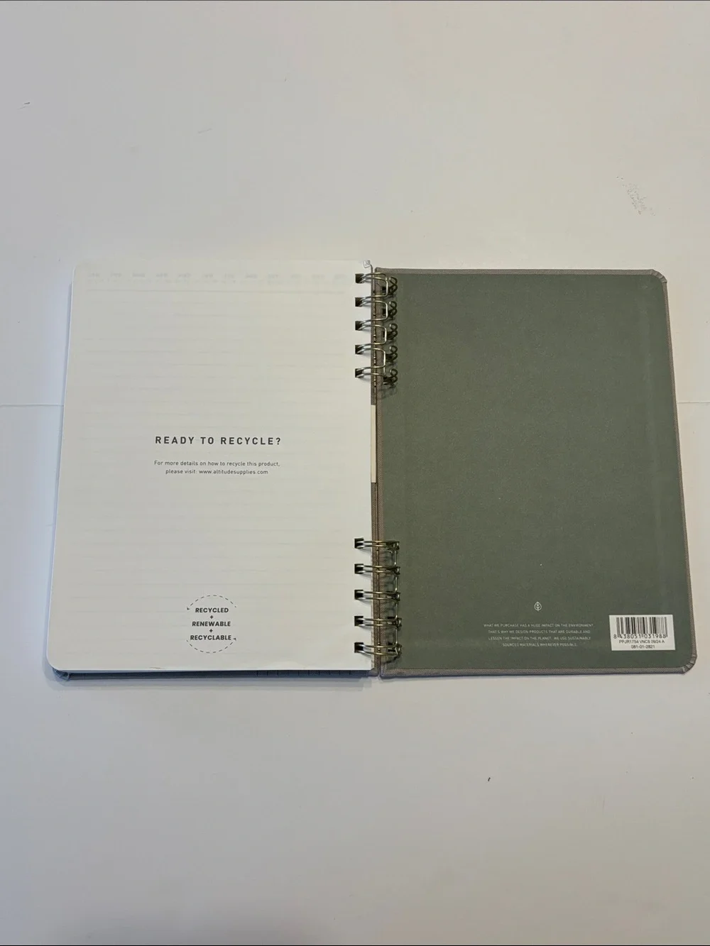 Altitude Gray Undated Split Wire Notebook